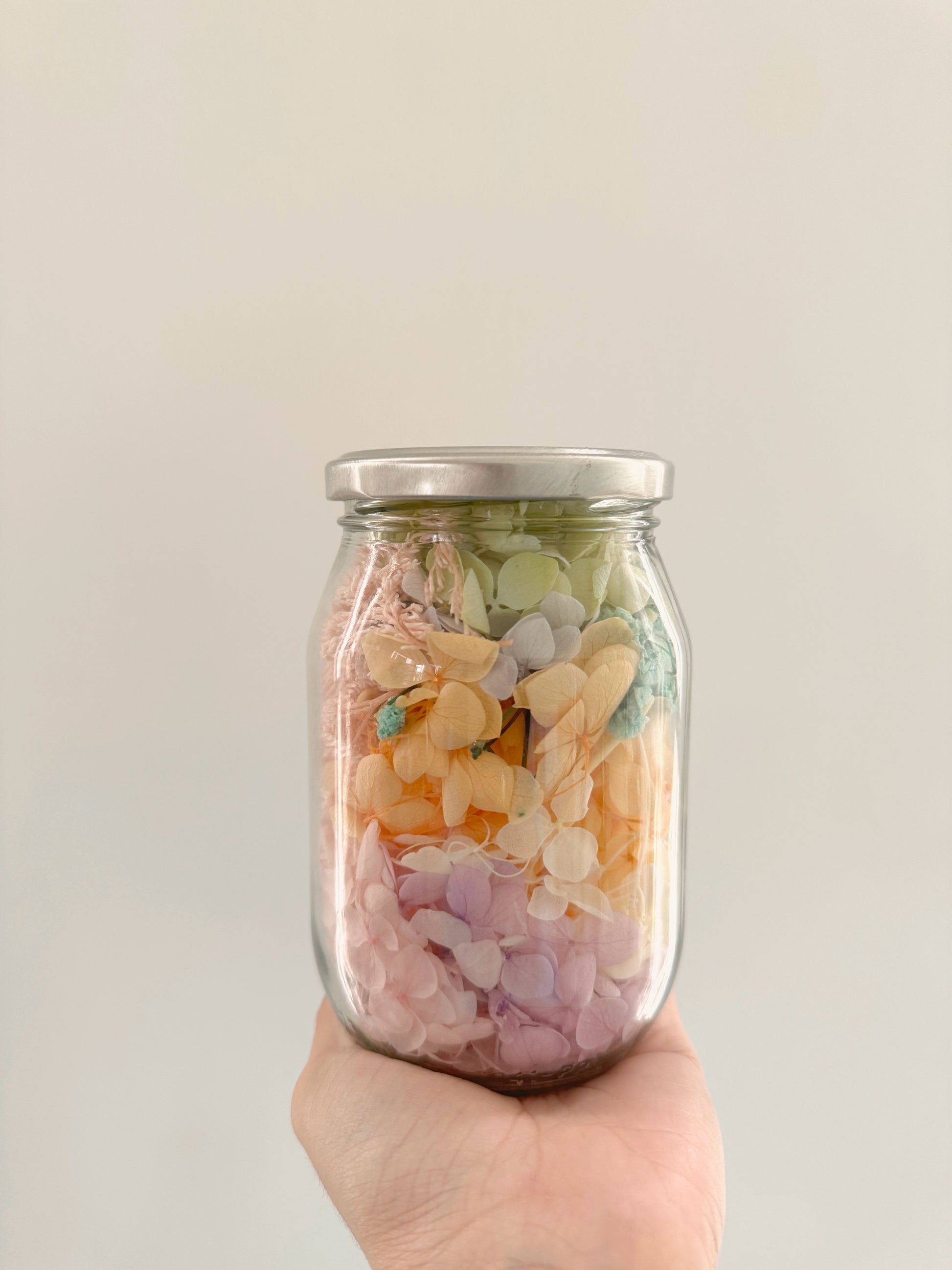 Assorted Dried Flowers in a Container