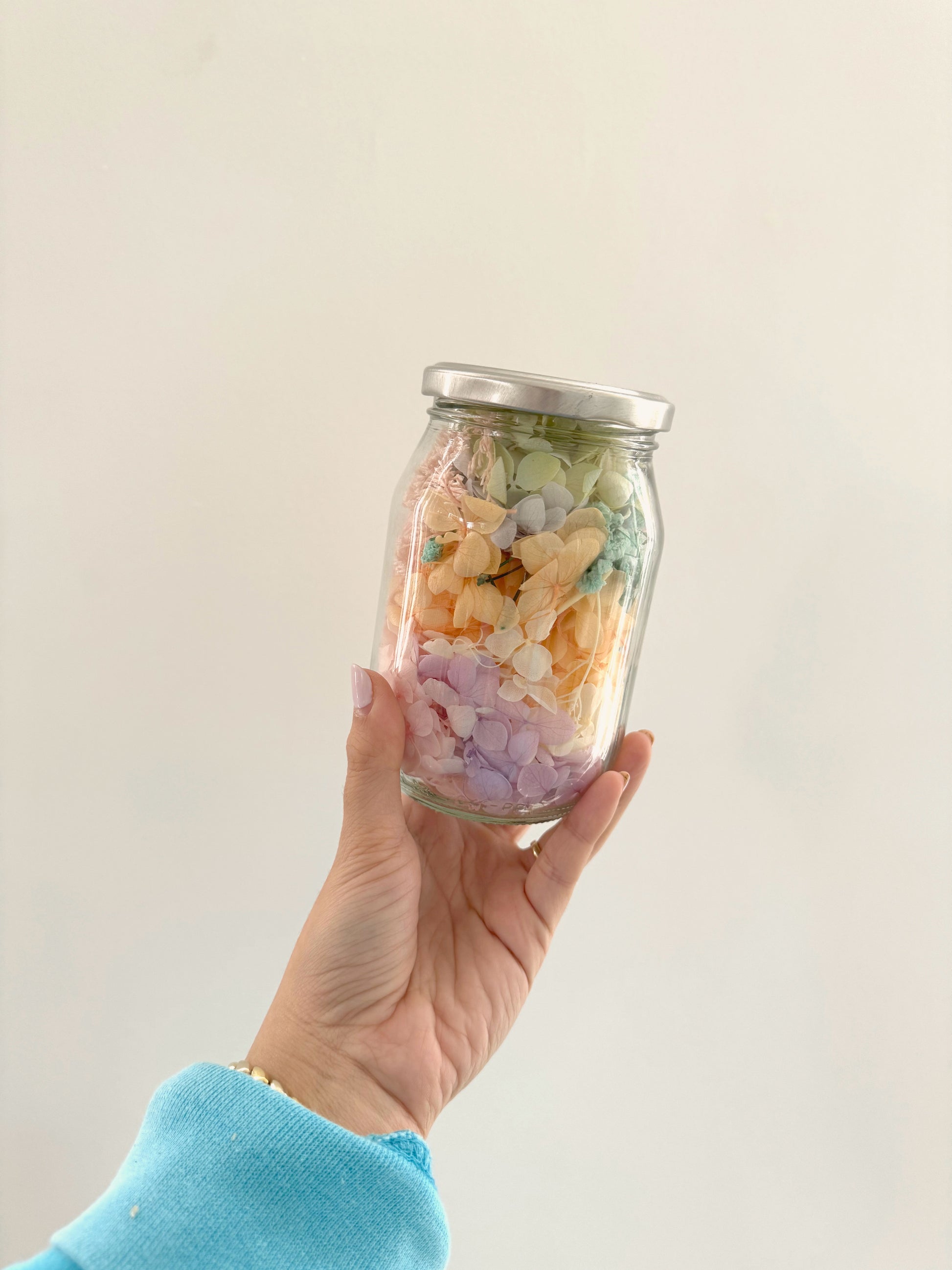 Assorted Dried Flowers in a Container